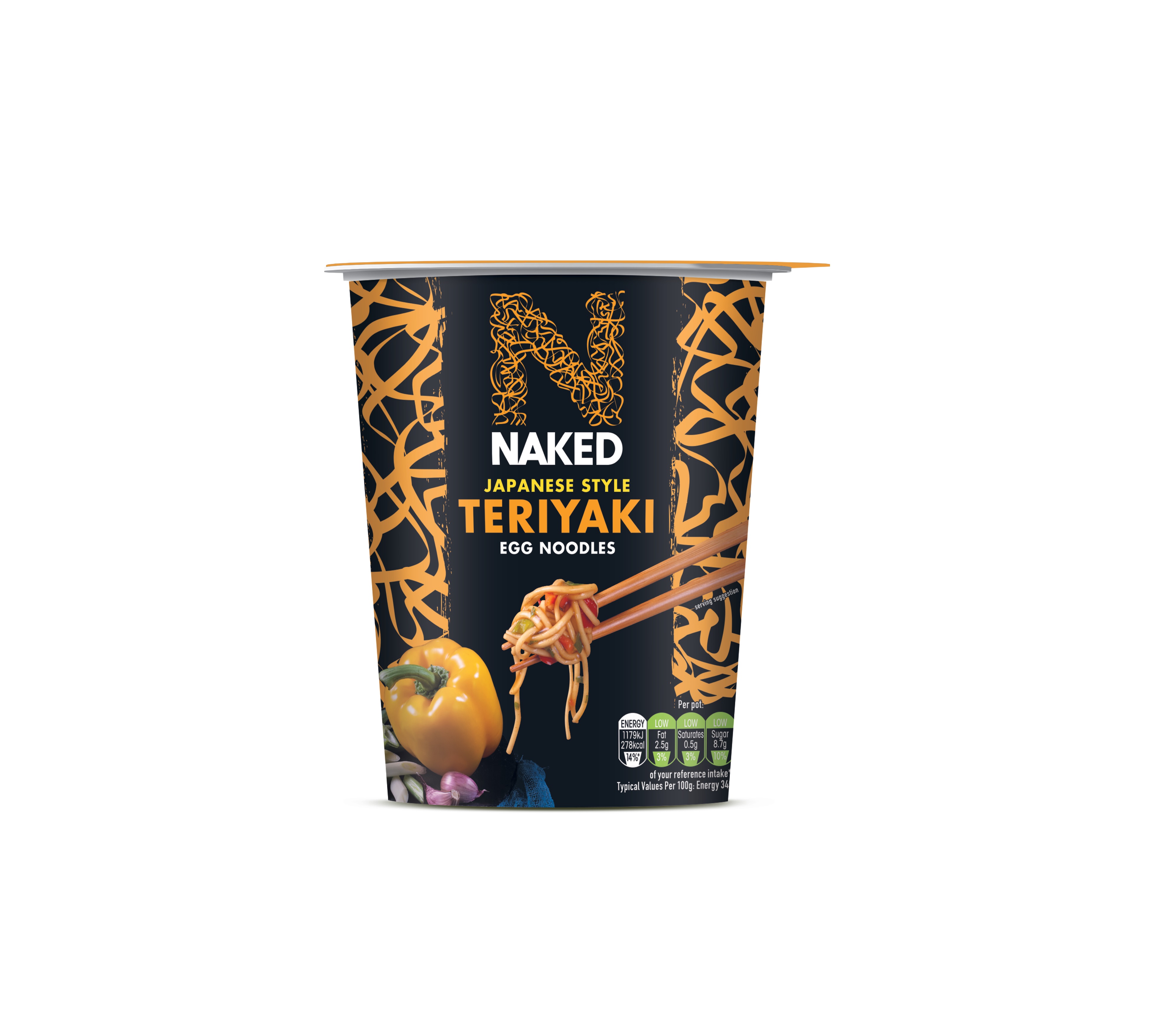 Noodles Naked Noodle Japanese Teriyaki 78g Auchan