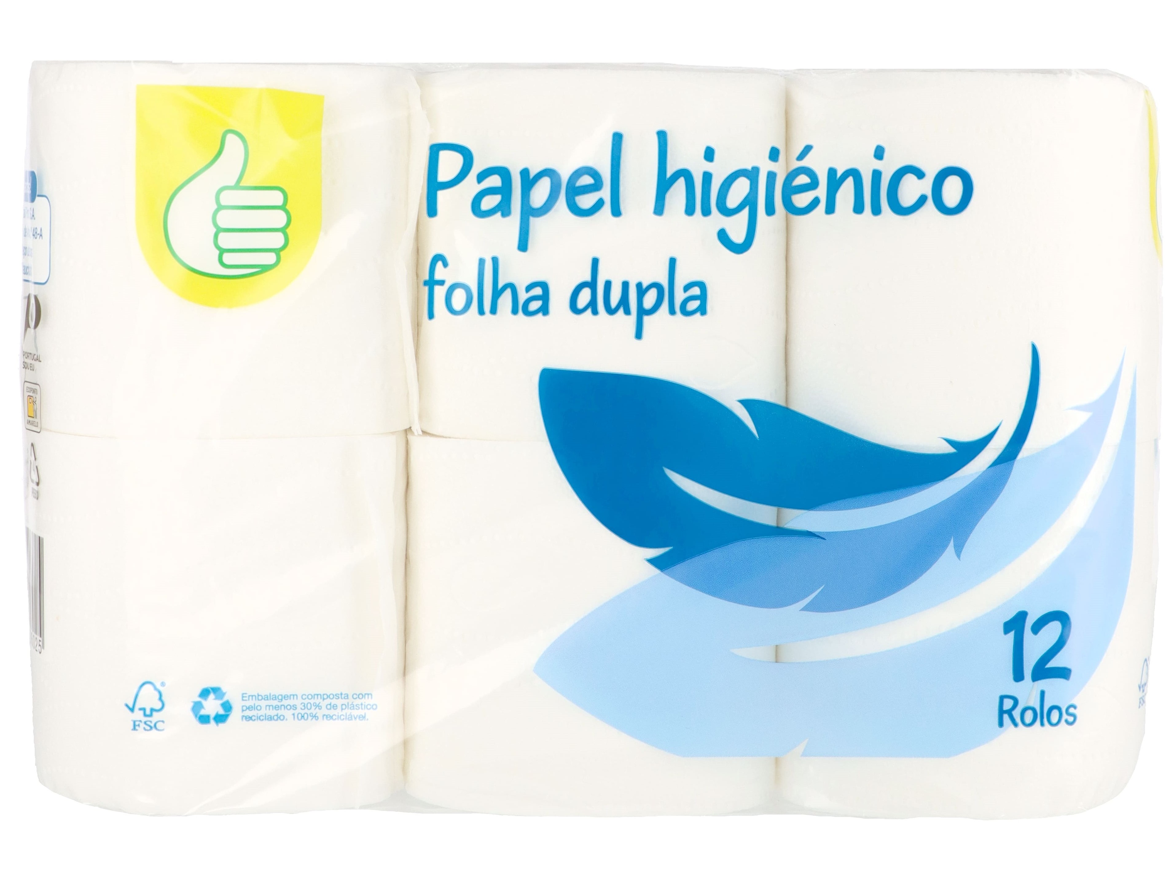 Papel Higi Nico Polegar Folha Dupla Rolos Auchan