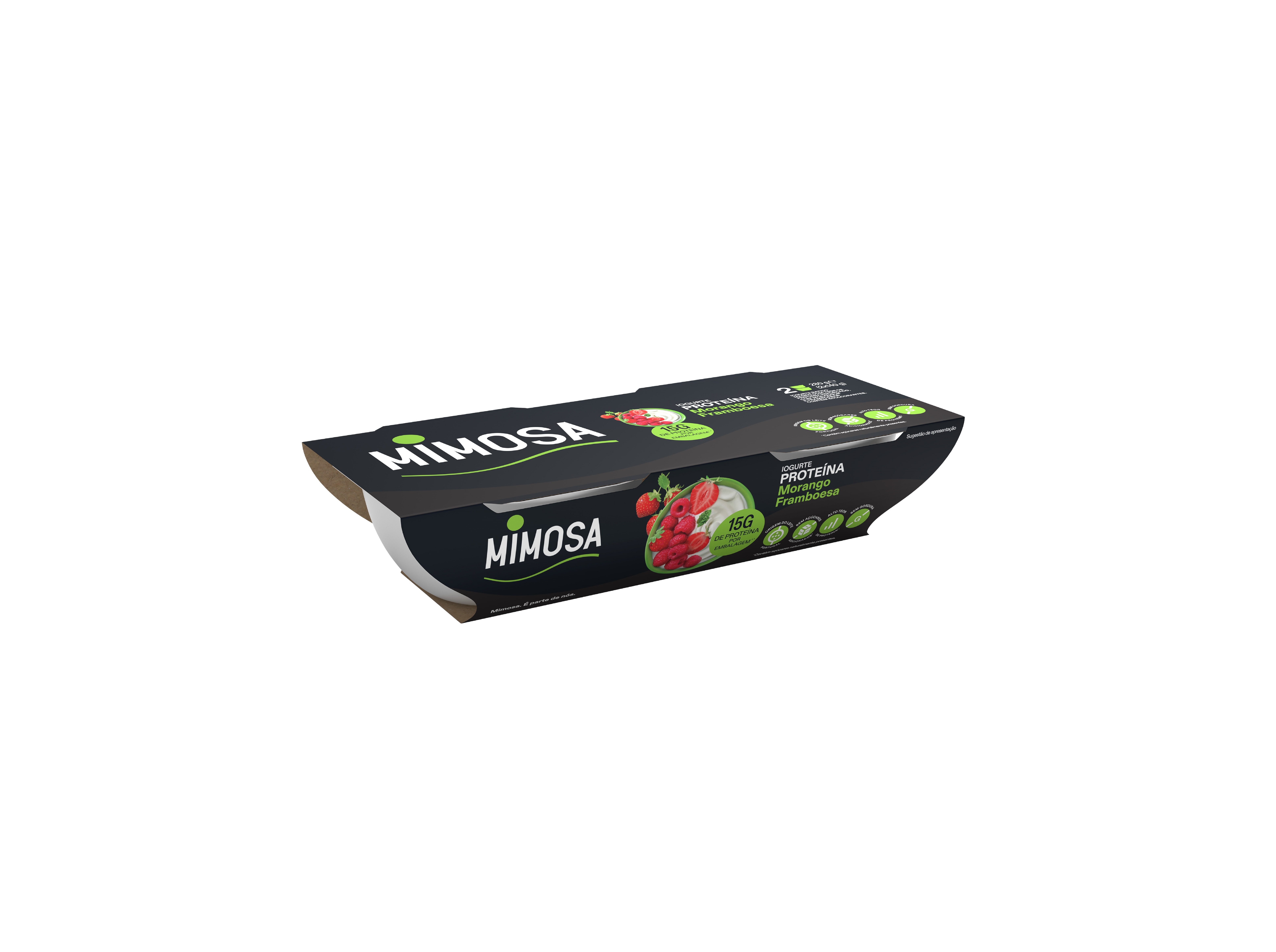 Iogurte Proteina Mimosa Morango Framboesa 2x140g Auchan