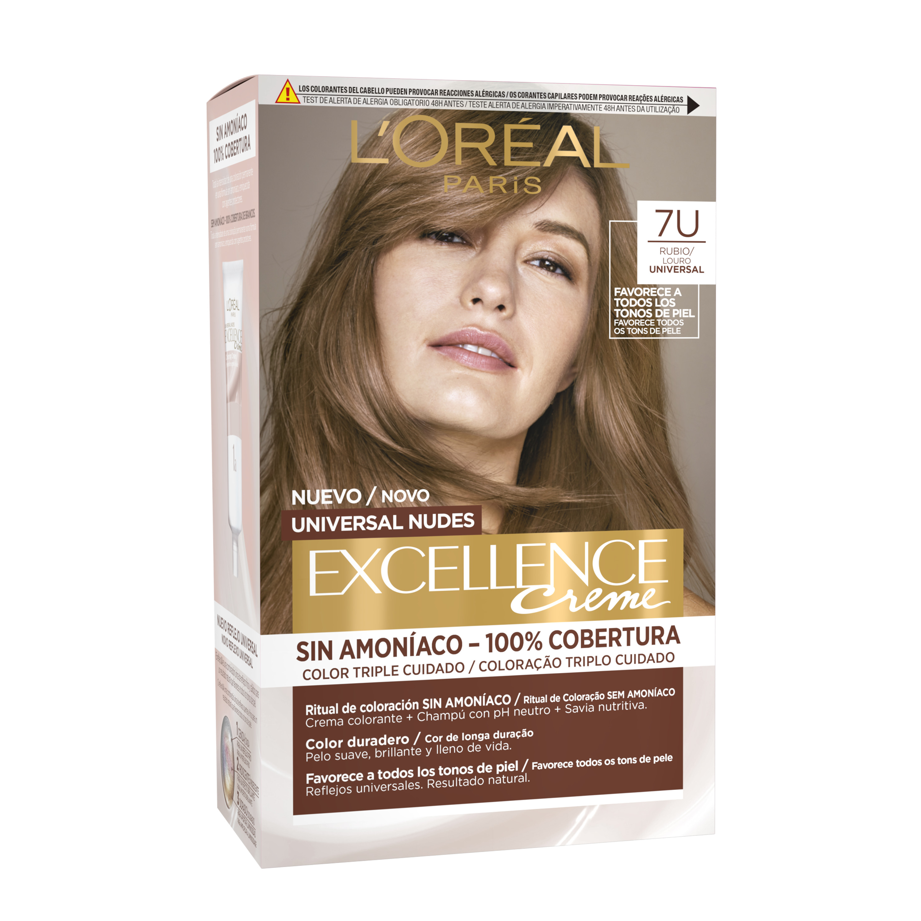 Coloração Excellence Universal Nudes Blonde 7u Auchan