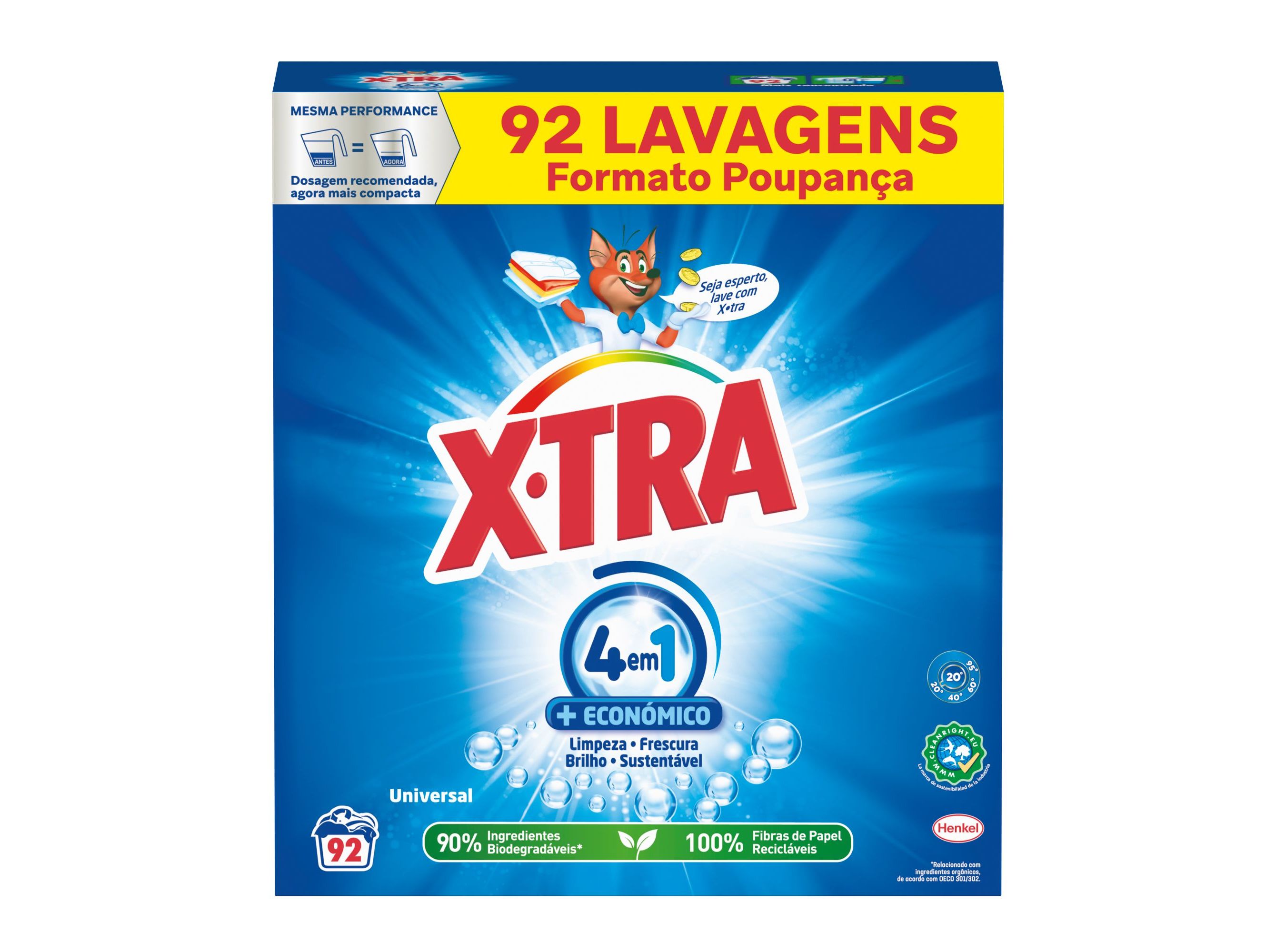 Detergente X tra Roupa Máquina Pó Universal 92 Doses Auchan