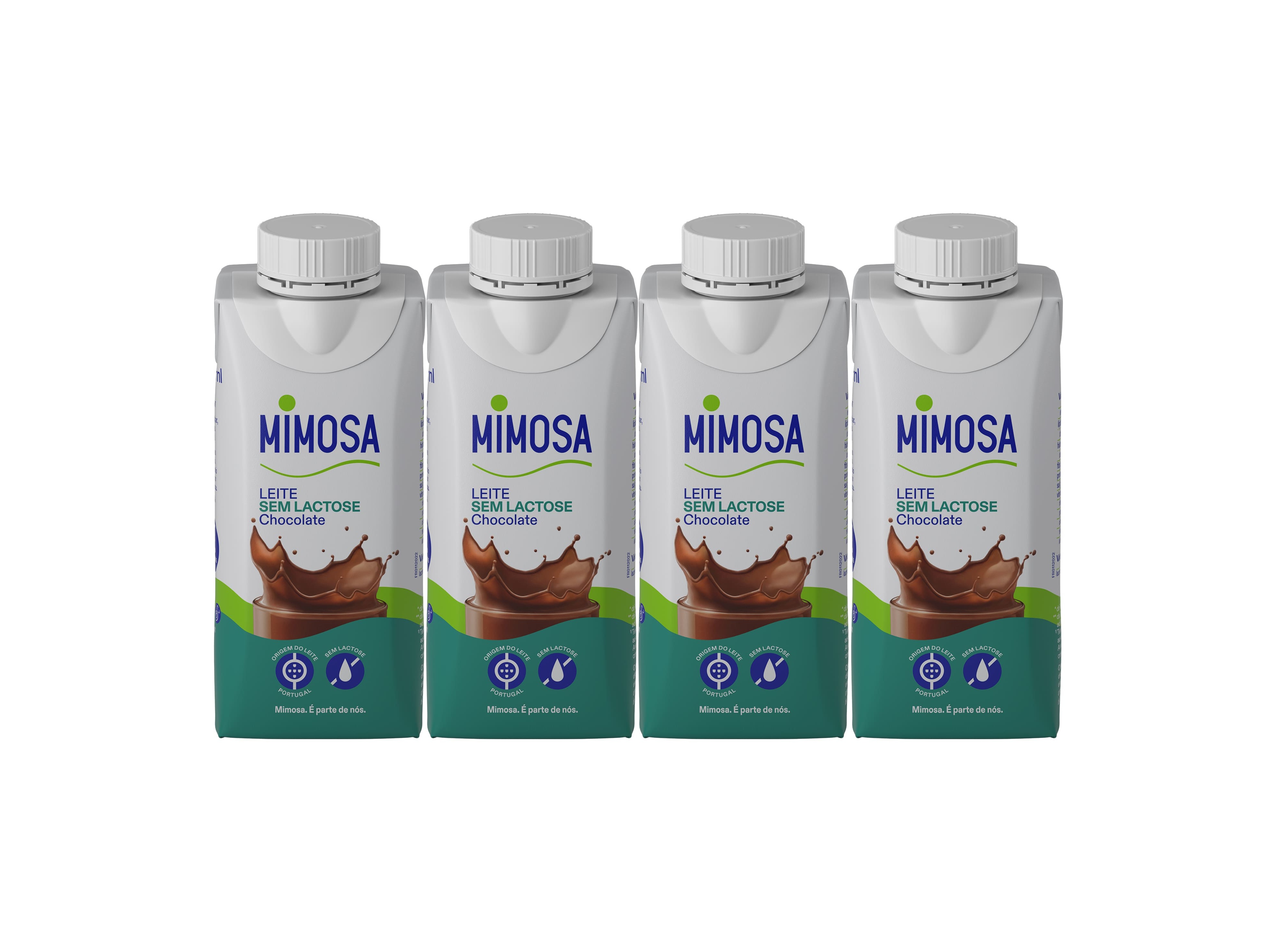 Leite Mimosa Chocolate Meio Gordo Sem Lactose 4x200ml Auchan