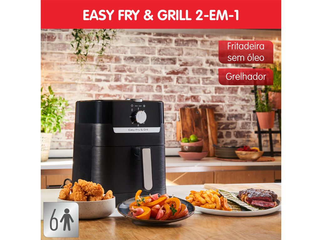 Fritadeira Sem Óleo Moulinex Ez501810 Air Fryer Easy Fry & Grill Xl - 4.2 L