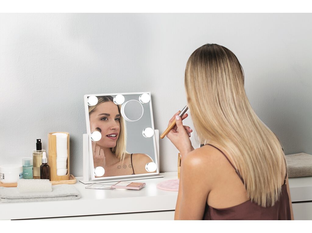 Espelho de maquiagem de Hollywood com luzes - Espelho