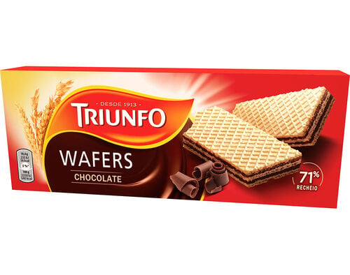 BOLACHA TRIUNFO WAFFER CHOCOLATE 146G image number 0