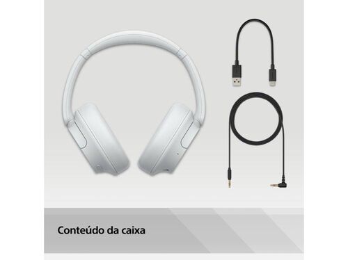 AUSCULTADORES SEM FIO SONY WHCH720NW NOISE CANCELLING BRANCO image number 10