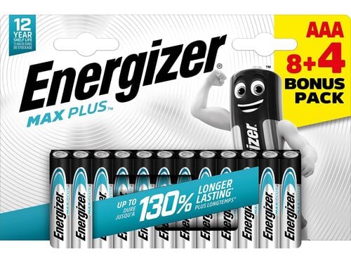 PILHAS LR03 AAA ENERGIZER MAX PLUS 8+4 image number 1