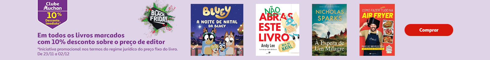 Campanha Mercado do Livro Clube Auchan || 23/11 a 02/12 | Auchan