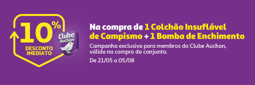 Campanha Clube Auchan Colchão Campismo + Bomba || 21/05 a 05/08 | Auchan