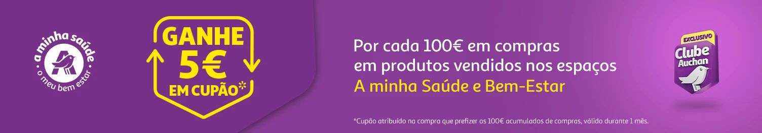 Ganhe 5€ em cupão em compras superiores a 100€ | Auchan