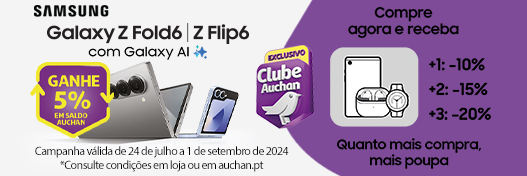 Campanha Lançamento Samsung Foldables || 24/07 a 01/09 | Auchan