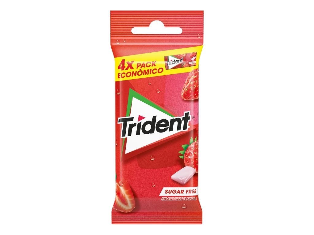 Pastilhas Elásticas Trident Morango 56 G