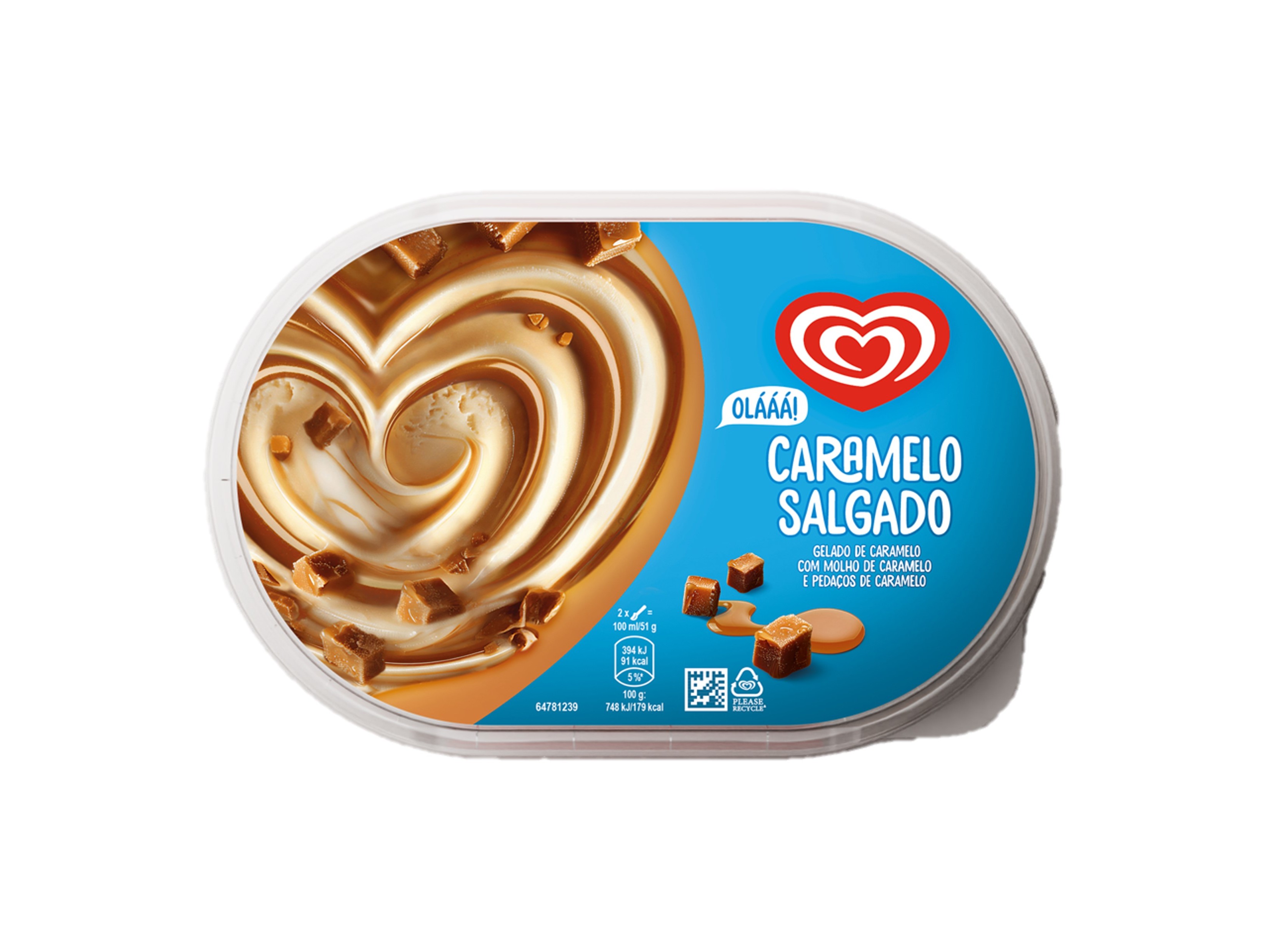 Gelado Olá Caramelo Salgado 900ml