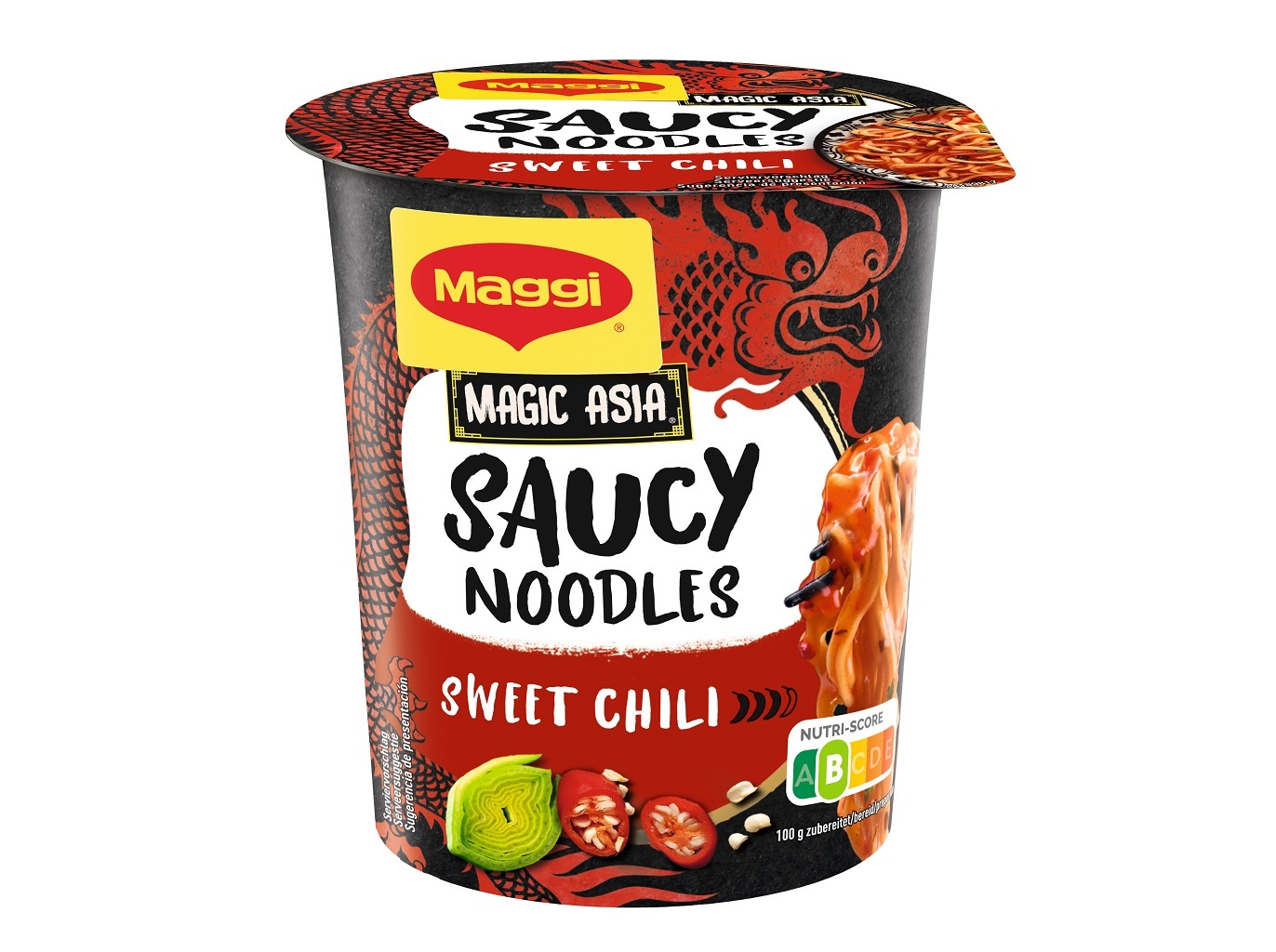 Noodles Maggi Saucy Sweet Chili Cup 8x75g