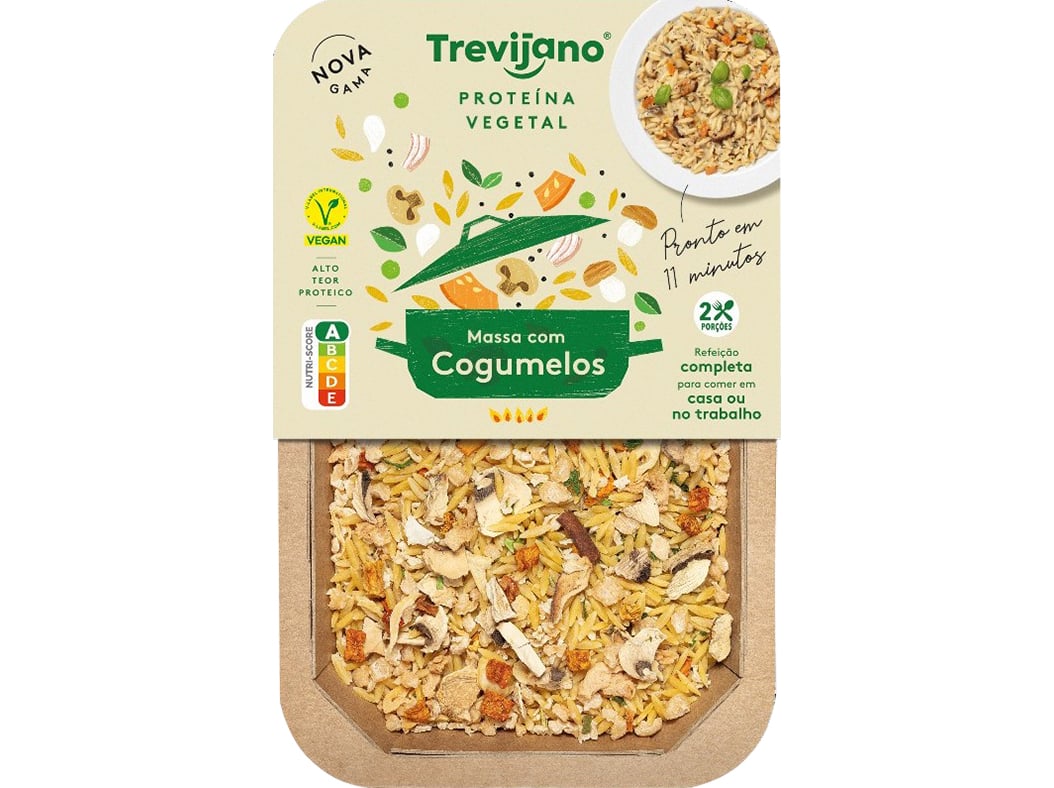 Massa Com Cogumelos Trevijano Proteína Vegetal 200 G