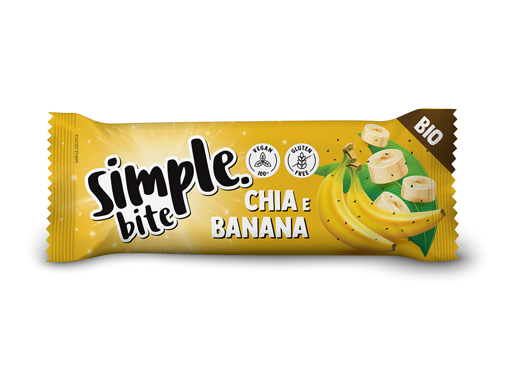 Barra Simple Chia E Banana Bio Bite 35g