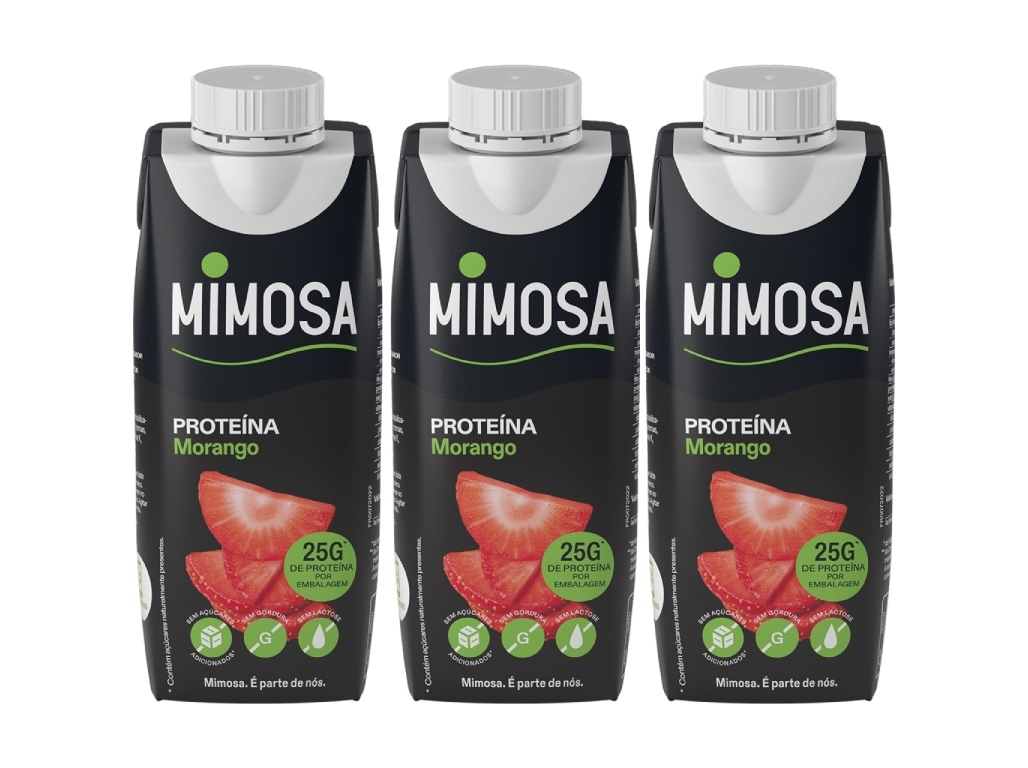 Leite Sem Lactose Mimosa Morango Mais Proteína 3x250ml