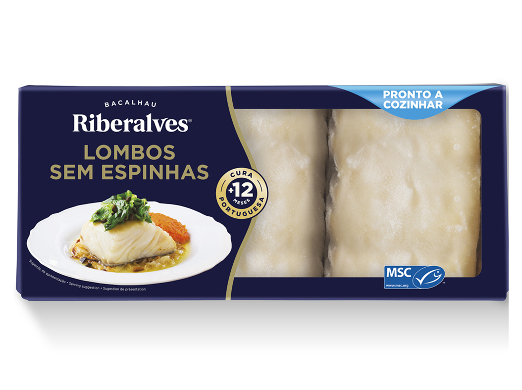 Bacalhau Riberalves Lombo Sem Espinhas 450g