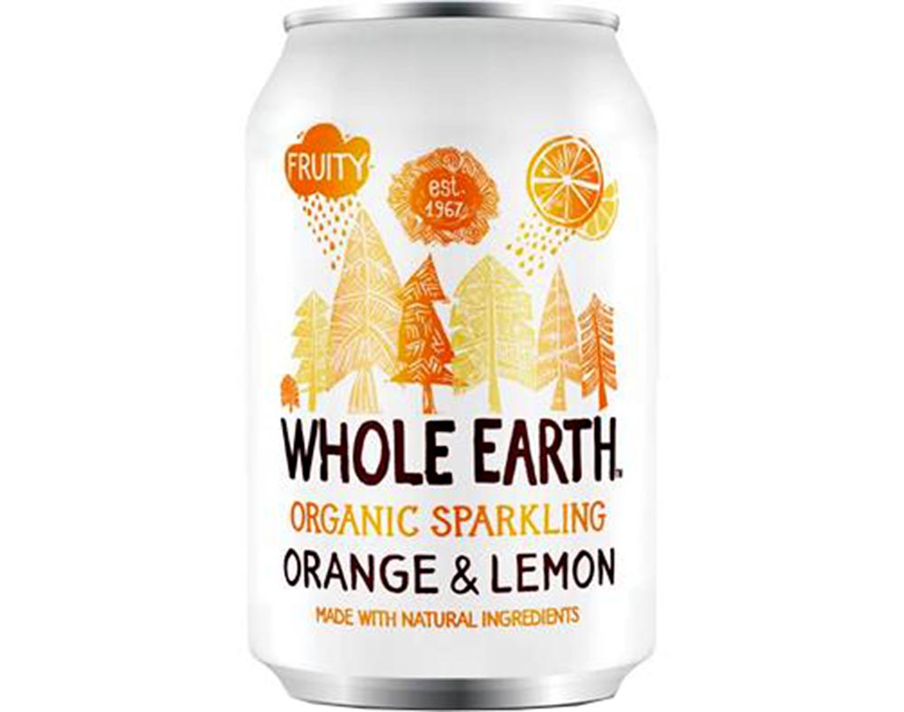 Refrigerante Whole Earth Laranja-limão Bio 330ml