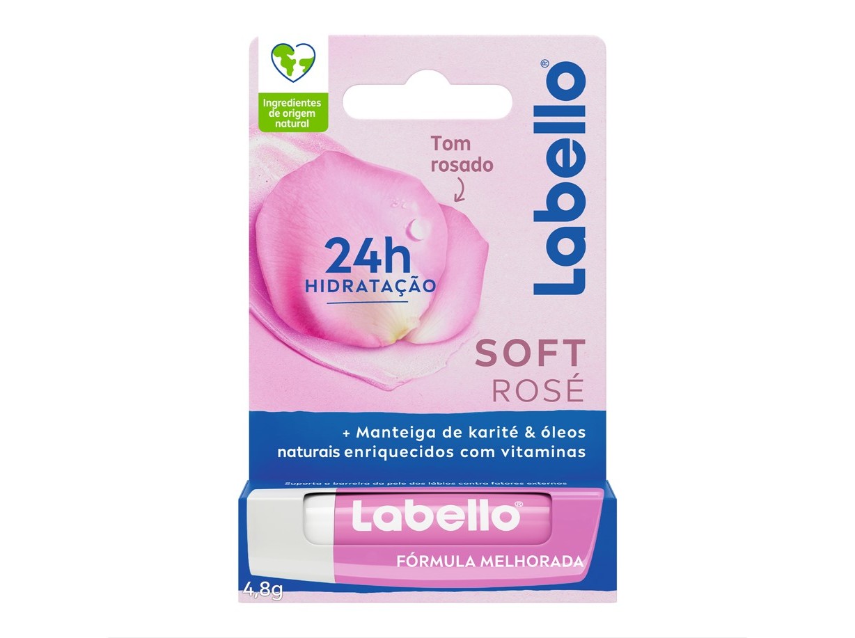 Batom Cuidado Dos Lábios Soft Rosé Labello 55 Ml