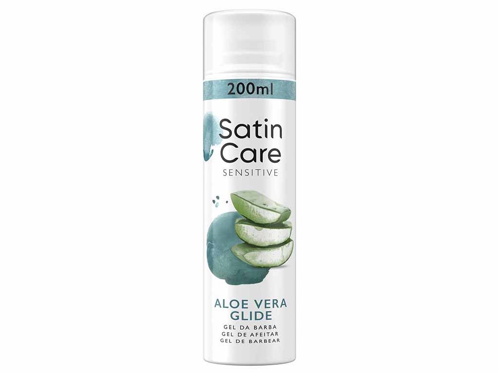 Gel De Depilação Satin Care Com Aloé Vera Gillette 200 Ml