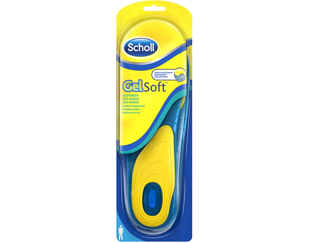 Scholl Gelactiv palmilha de uso diário para homem - tamanho 42 ao 48 - 2 unidades