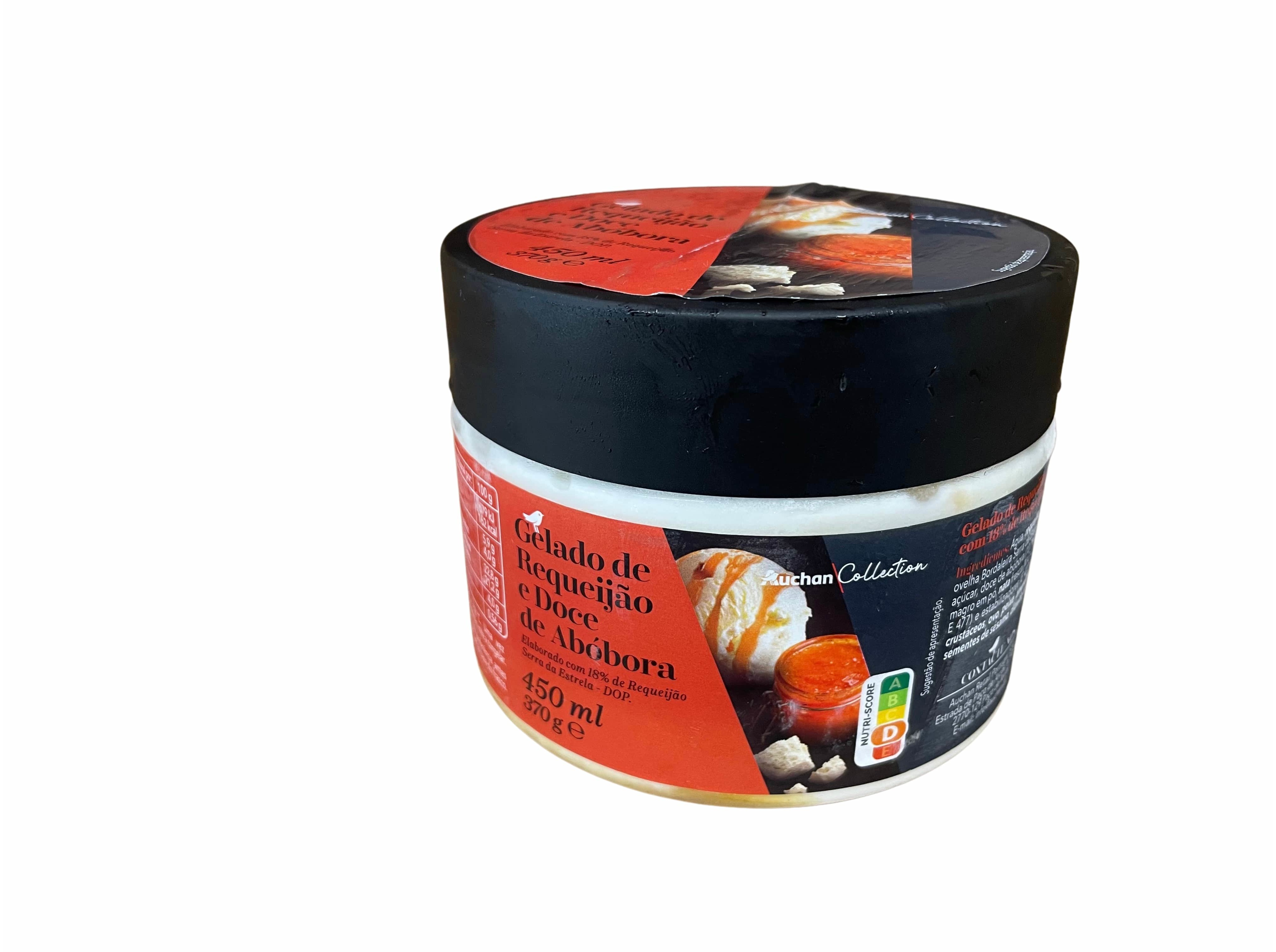 Gelado Auchan Collection Requeijão/doce De Abóbora 450ml