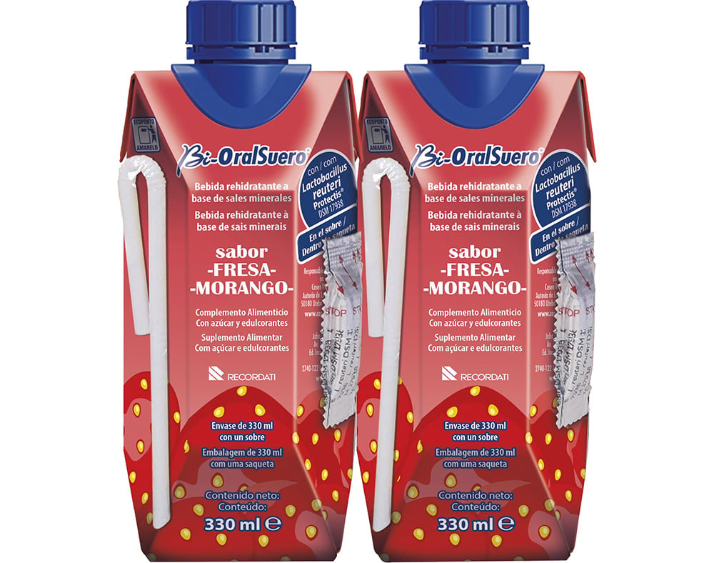 Suplemento Bi-oralsuero Morango 2x330 Ml