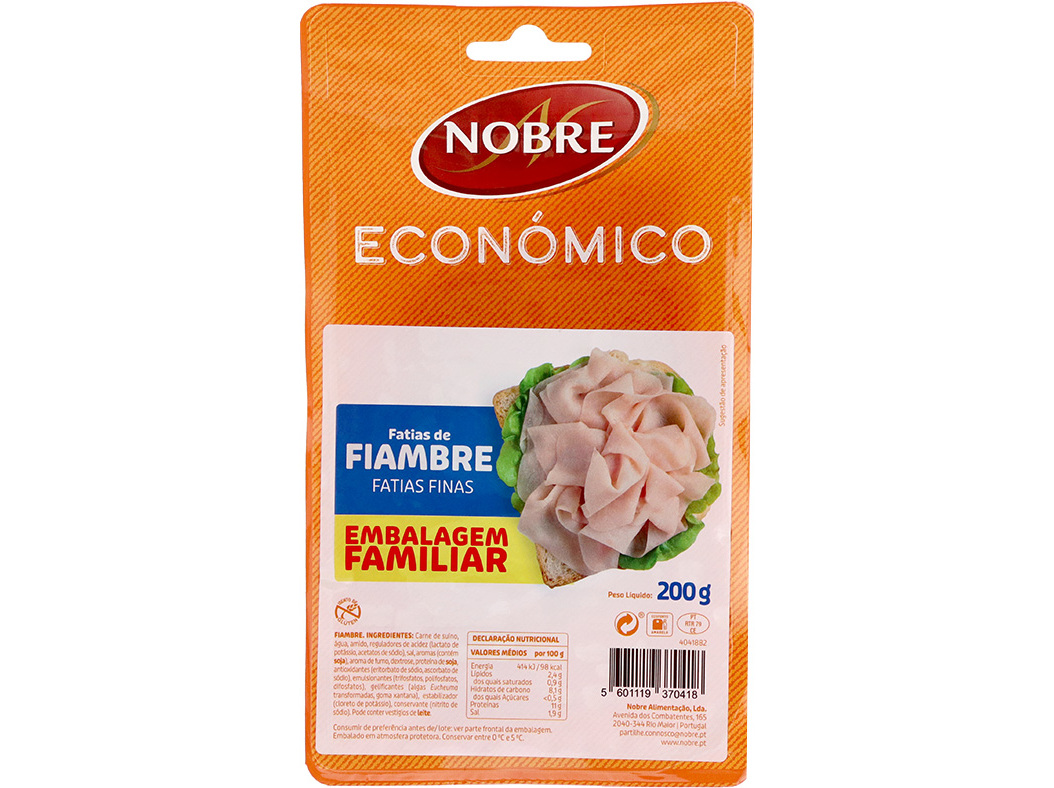 Fiambre Perna Económico Nobre Finas 200g