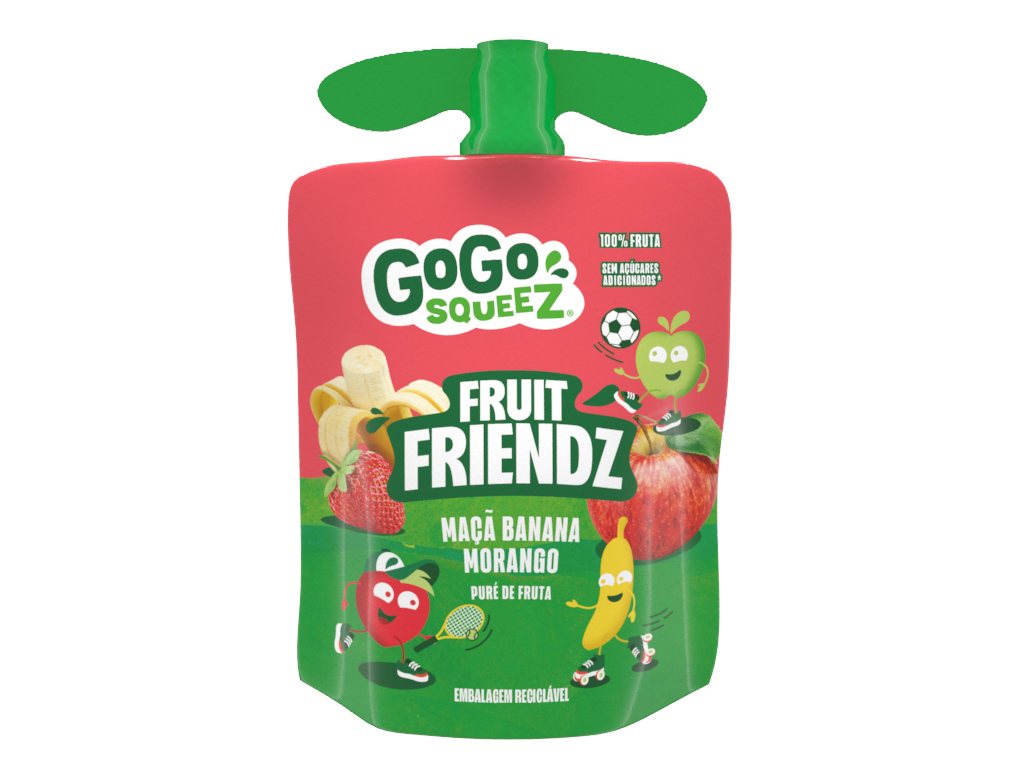 Saqueta Fruta Go Go Squeez Morango Banana 90 G