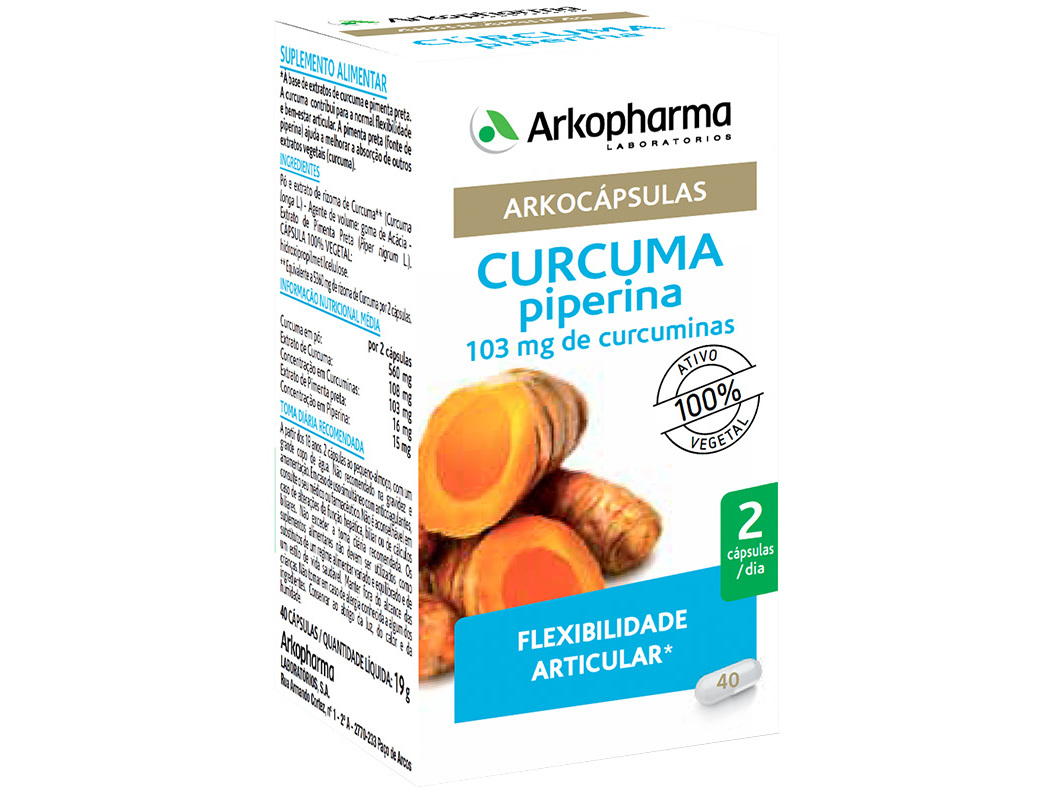 Suplemento Arkocapsulas Curcuma 40caps