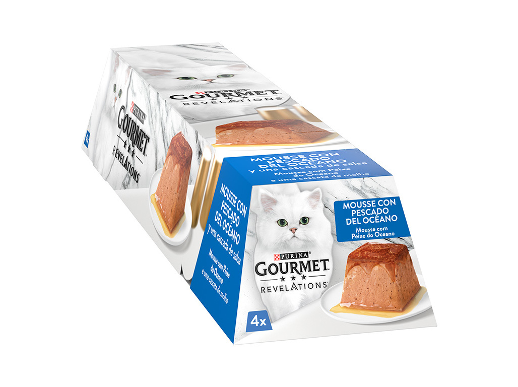 Comida Húmida Gato Gourmet Revelations Peixe 4x57g