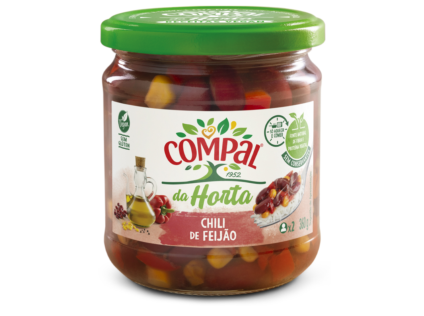 Ref Prontas Vegetar Compal Chili Feijão 360gr