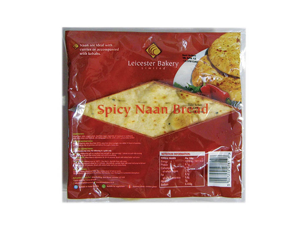 Pão Naan Leicester Bakery Picante 4 Uni