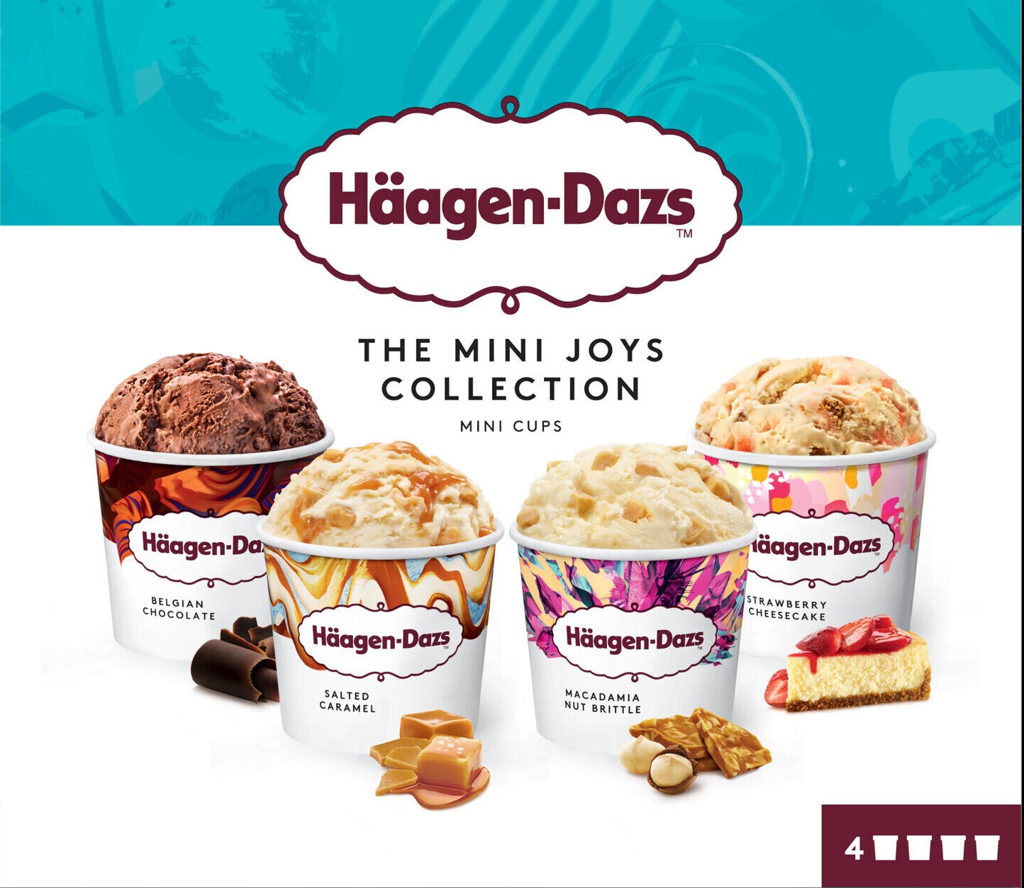 Gelado Häagen-dazs Mini Joys Collection 4x95ml