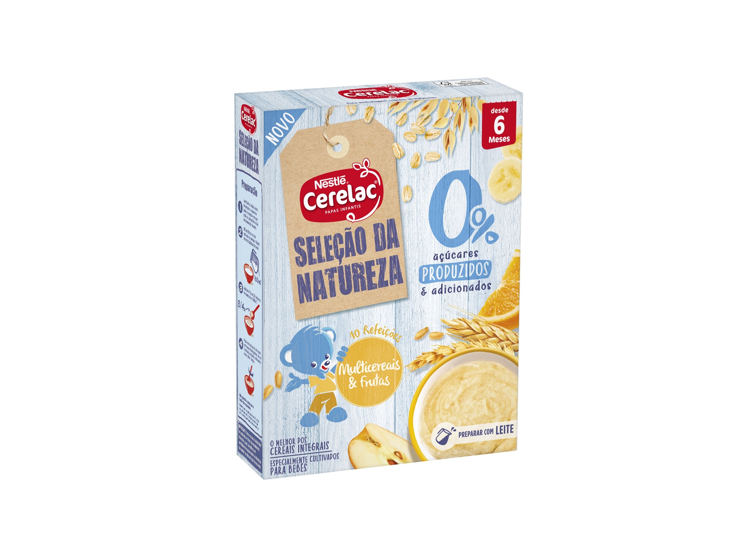 Farinha Cerelac Láctea Cereais Integrais Aveia E Centeio 240g