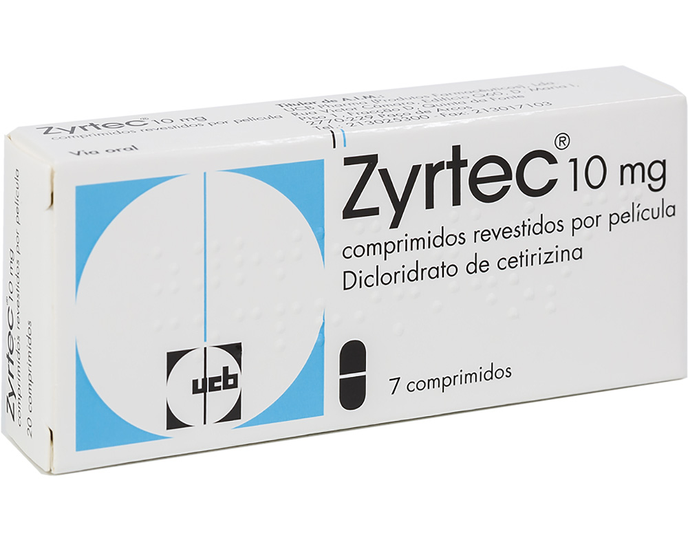 Comprimidos Zyrtec 10mg 7un