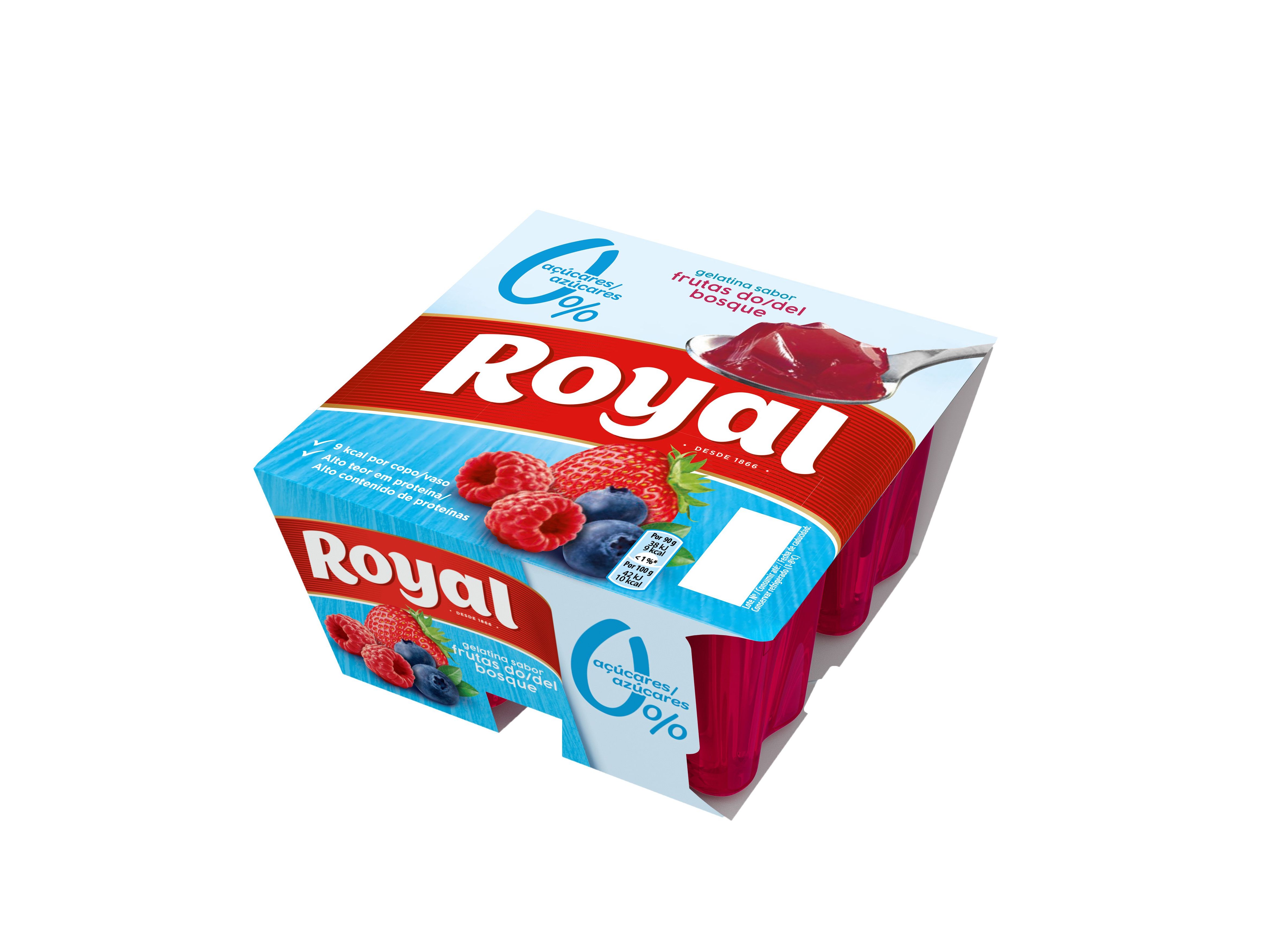 Gelatina Royal Frutos Bosque 0% Açúcar 4x90 G