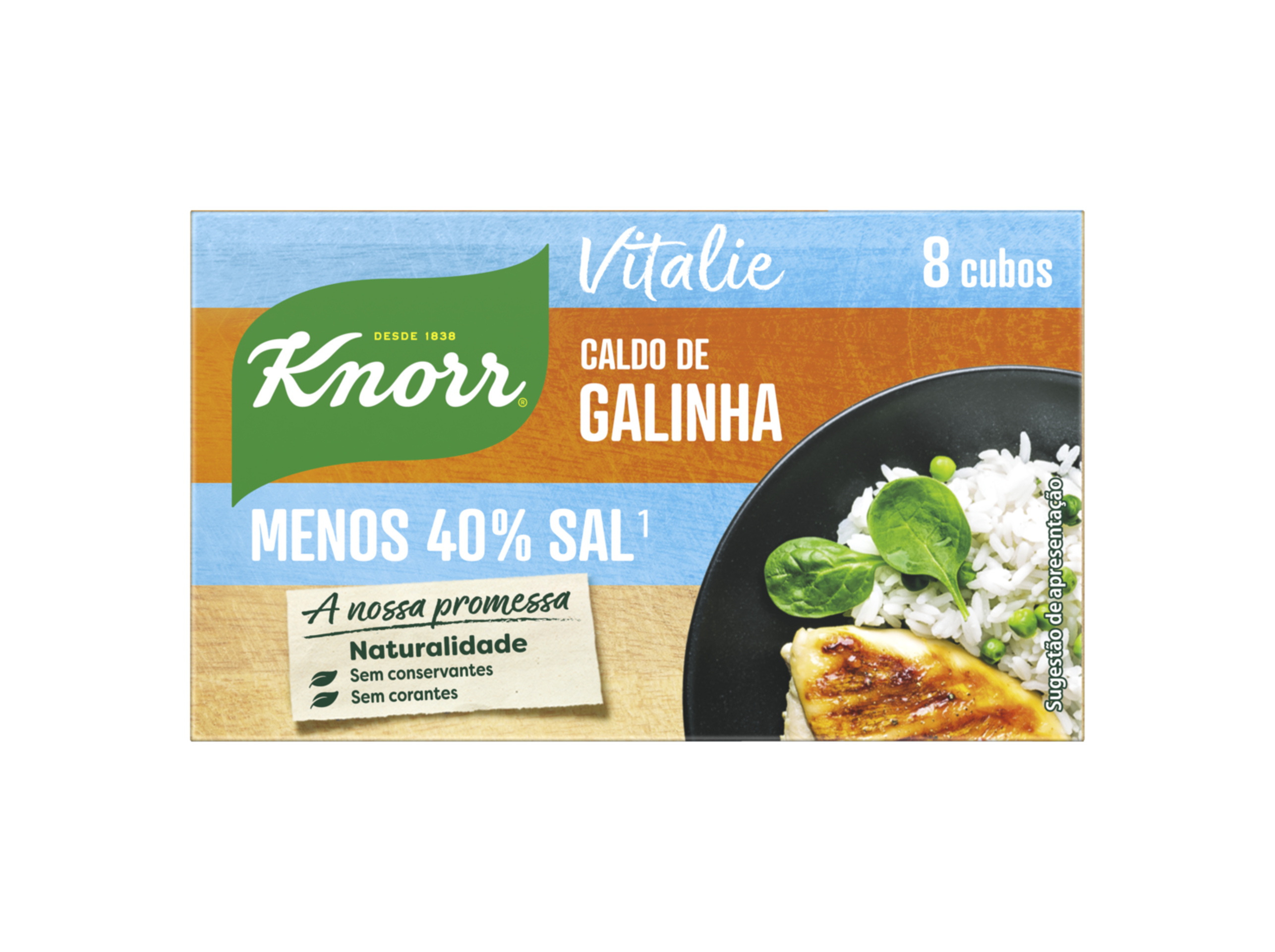 Caldos Galinha Knorr Vitalie Galinha 8 Cubos 80 Gr