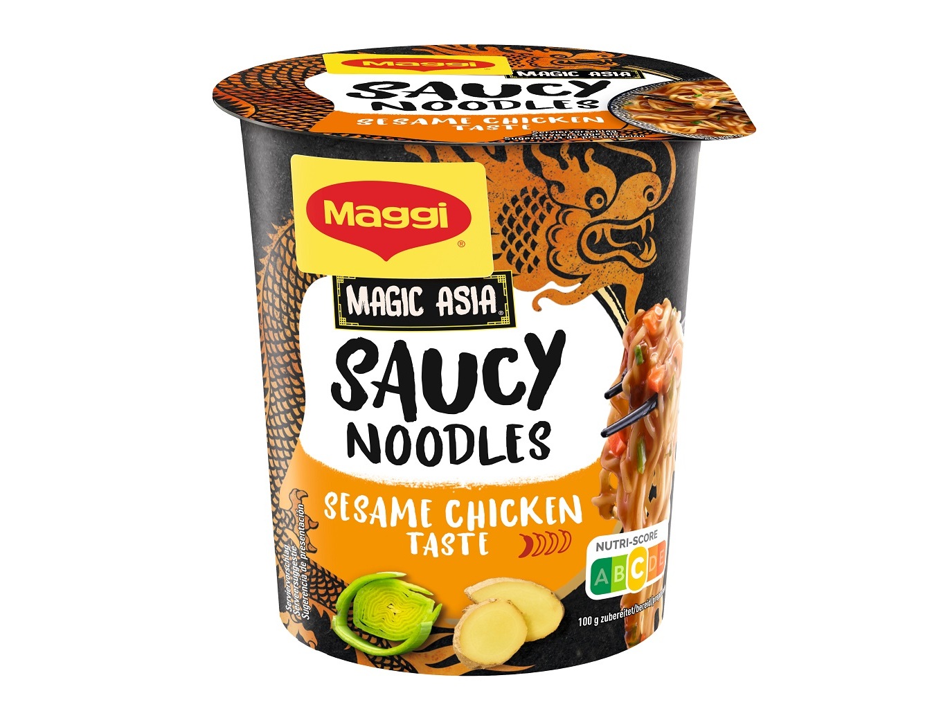 Noodles Maggi Saucy Chicken Sesame Cup 8x75g