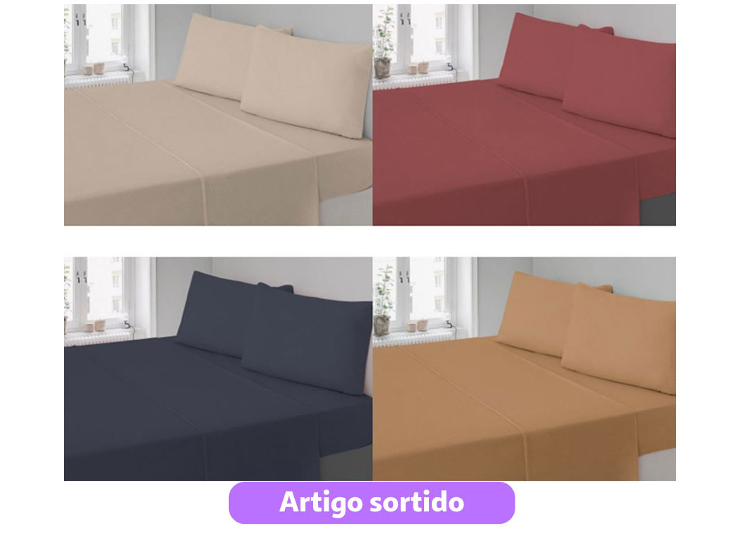 Jogo Cama Polar Homespecial Liso 220x270cm Cores Sortidas