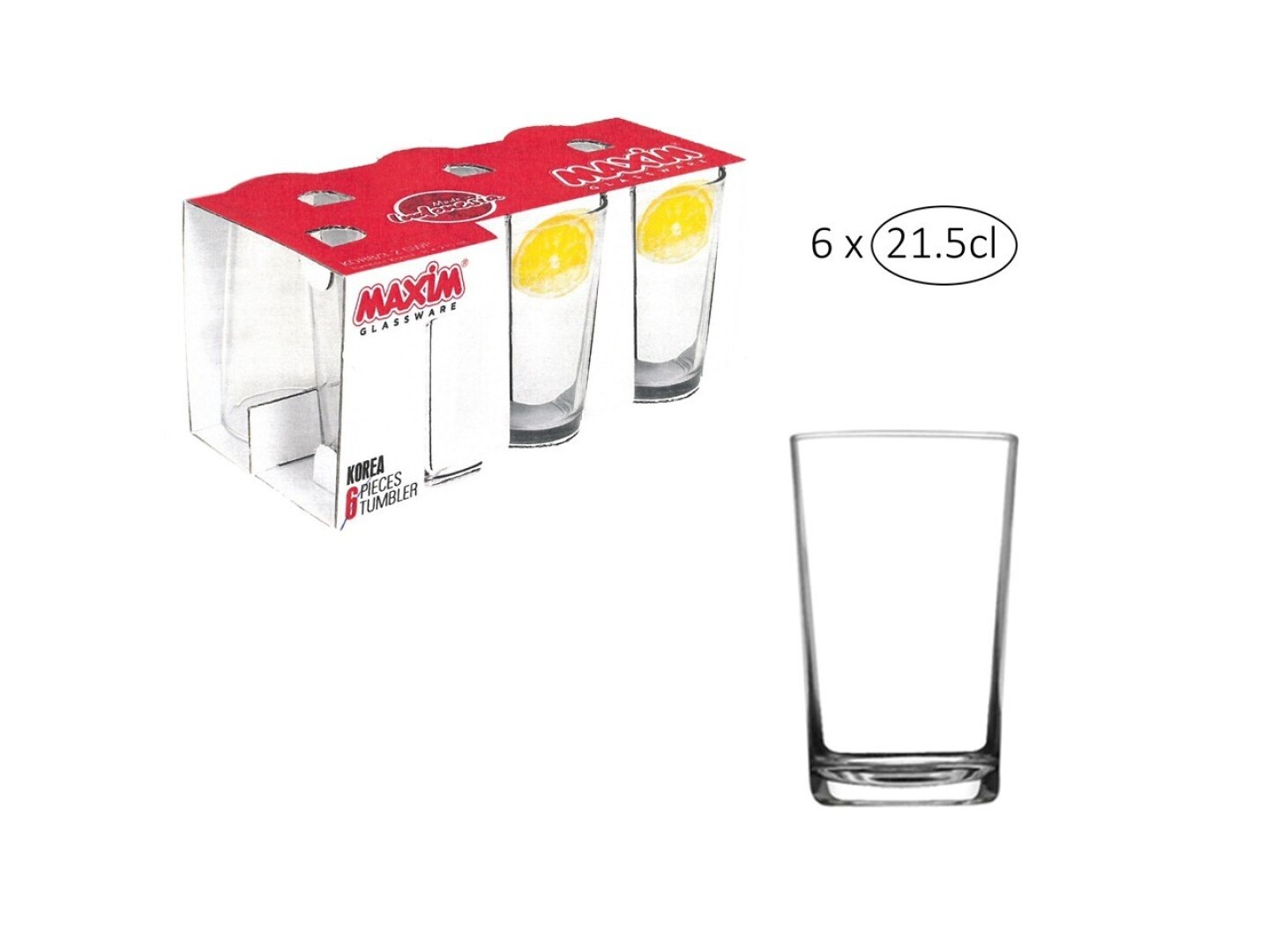 Conjunto 6 Copos Maxim 21.5cl