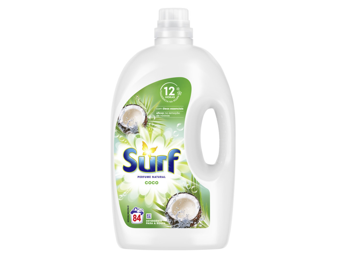 Detergente Roupa Máquina Líquido Surf Coco 84d