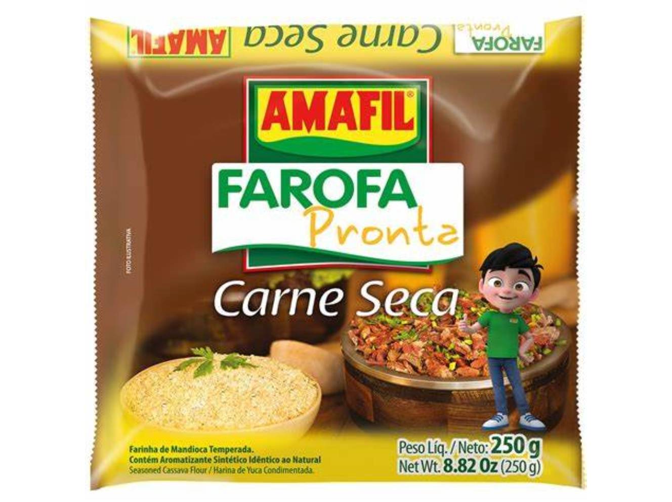 Farofa De Mandioca Amafil Carne Seca 250g