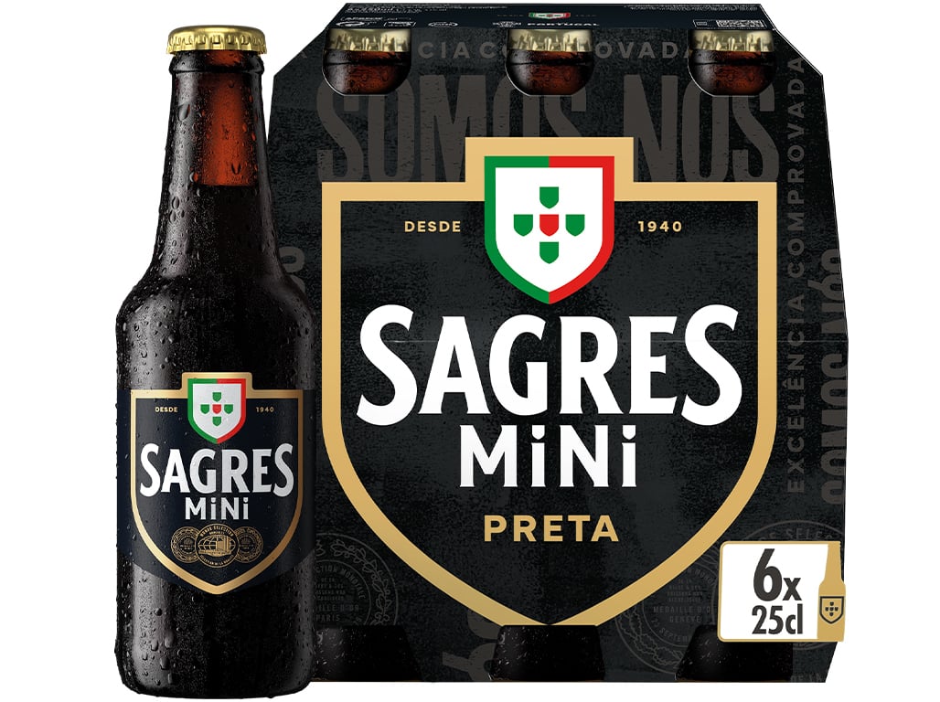 Cerveja Preta Sagres 6x0.25l