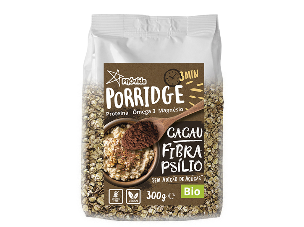 Papas De Aveia Bio Provida Cacau&fibra Psílio 300g