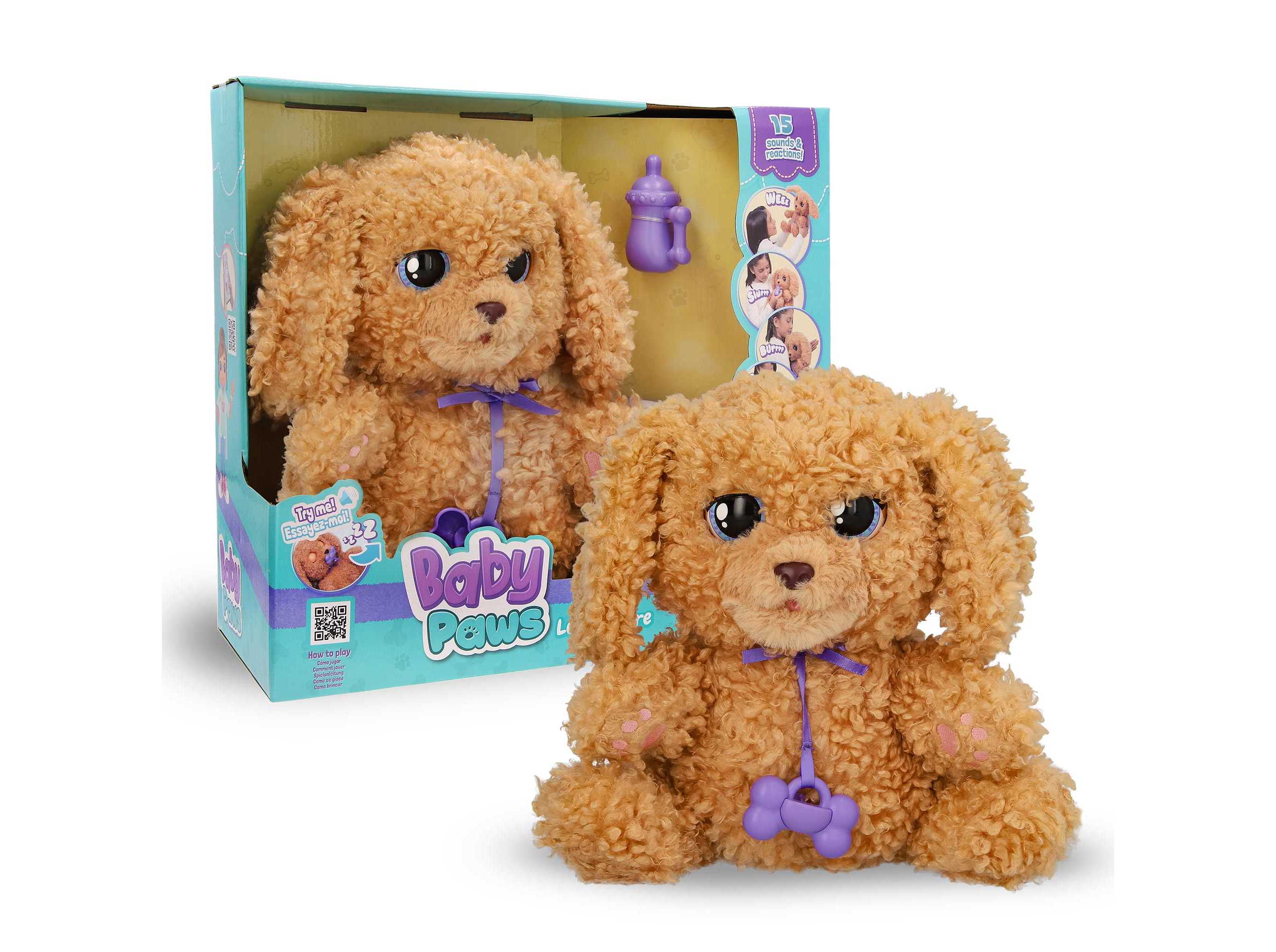 Peluche Labradoodle Baby Paws Interativo