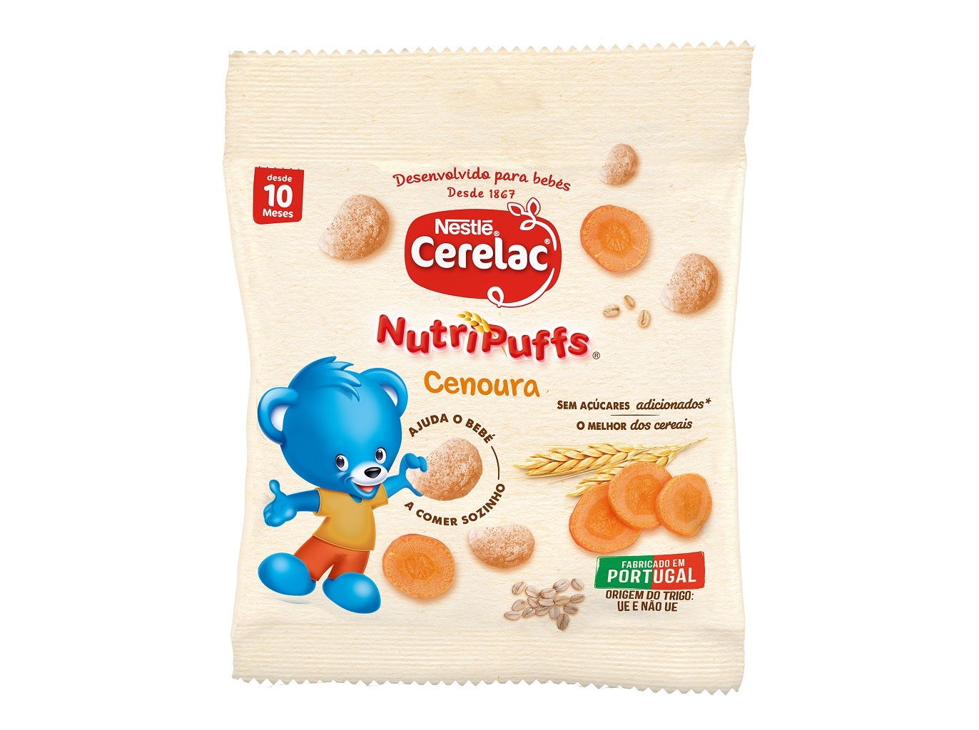 Snack para Bebé Tubinhos de Cenoura e Milho +8M - emb. 20 gr - Blédina