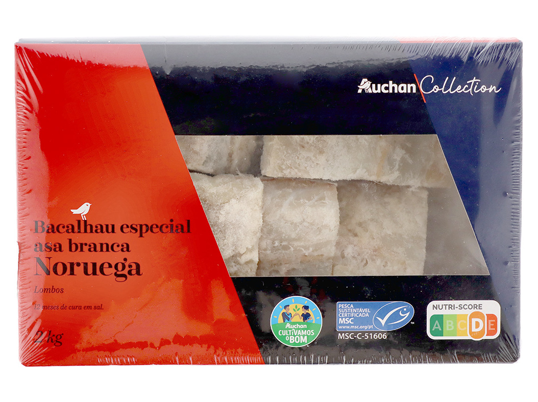 Lombos De Bacalhau Asa Branca 12 Meses Cura Auchan Gourmet 2 Kg