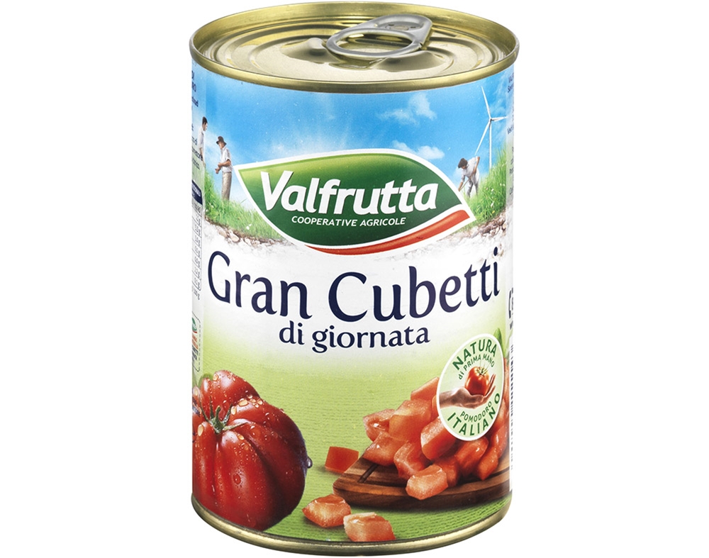 Tomate Cubos Valfrutta 400(260)g